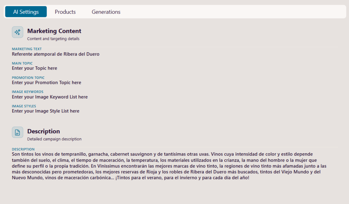 wispers Marketing Platform Dashboard